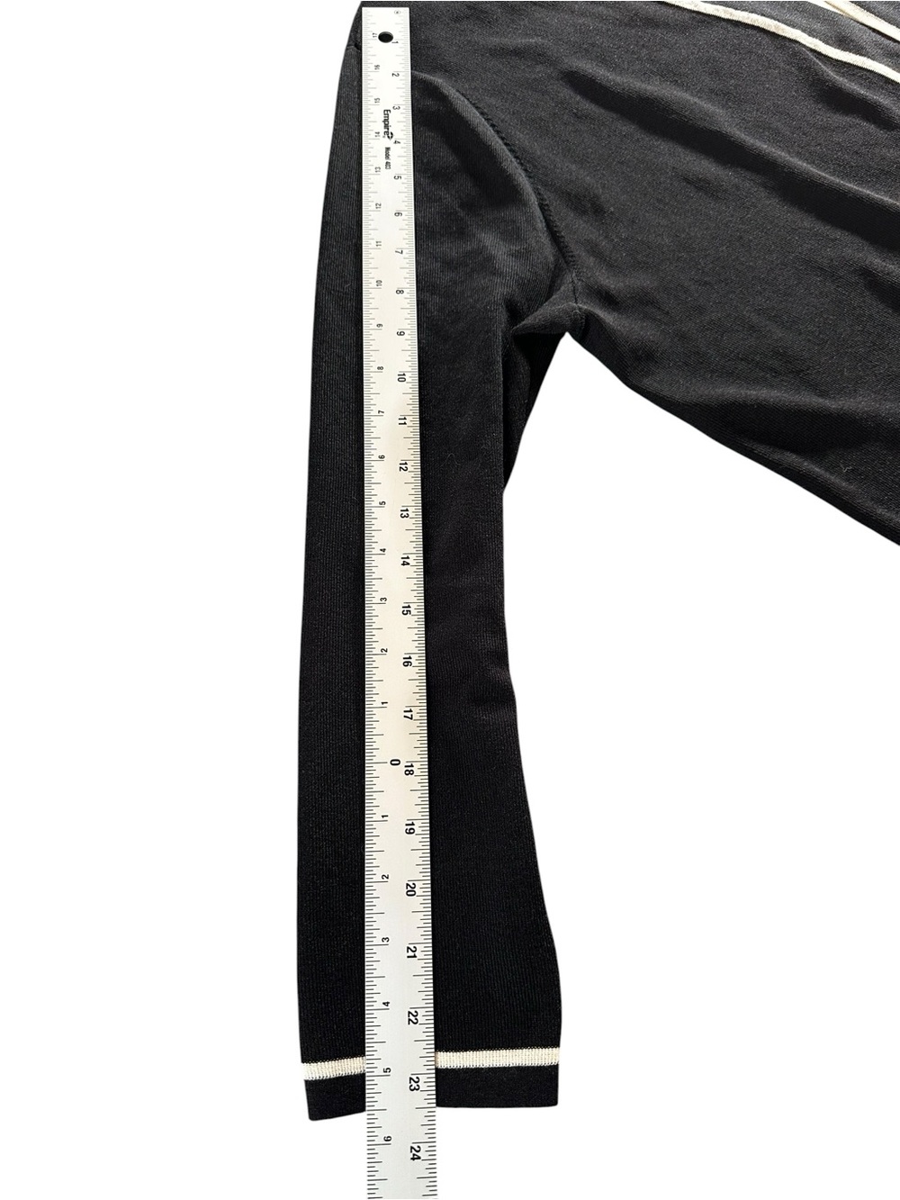 Anne Klein Black Cardigan with White Trim 1X - Picture 10 of 13